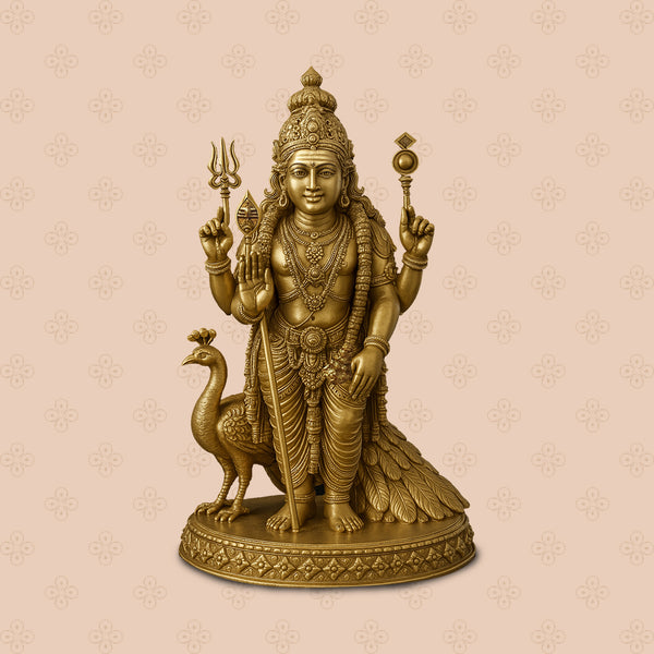Powerful Standing Murugan Sculpture