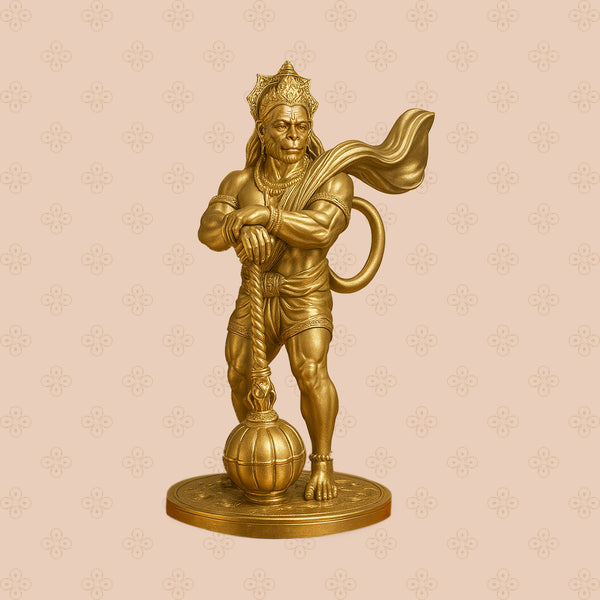 Powerful Standing Hanuman Sculpture