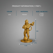 Powerful Standing Hanuman Sculpture